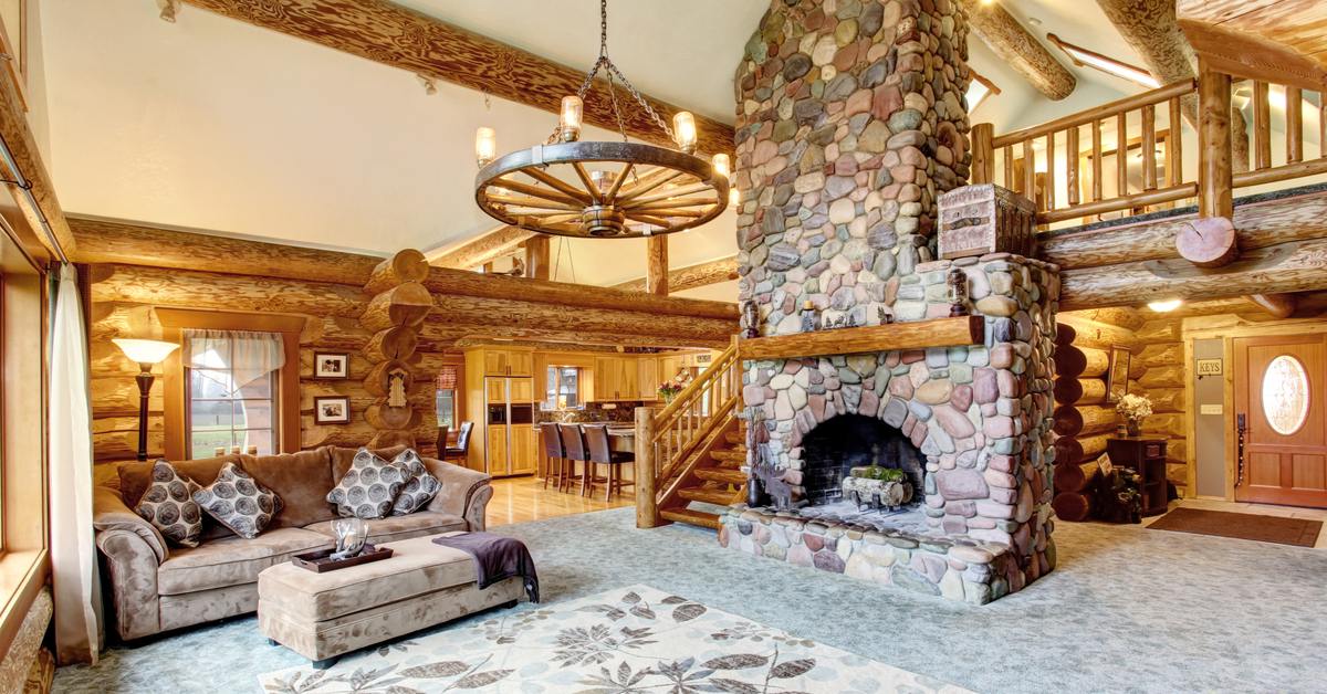 Decorate rustic style in modern home