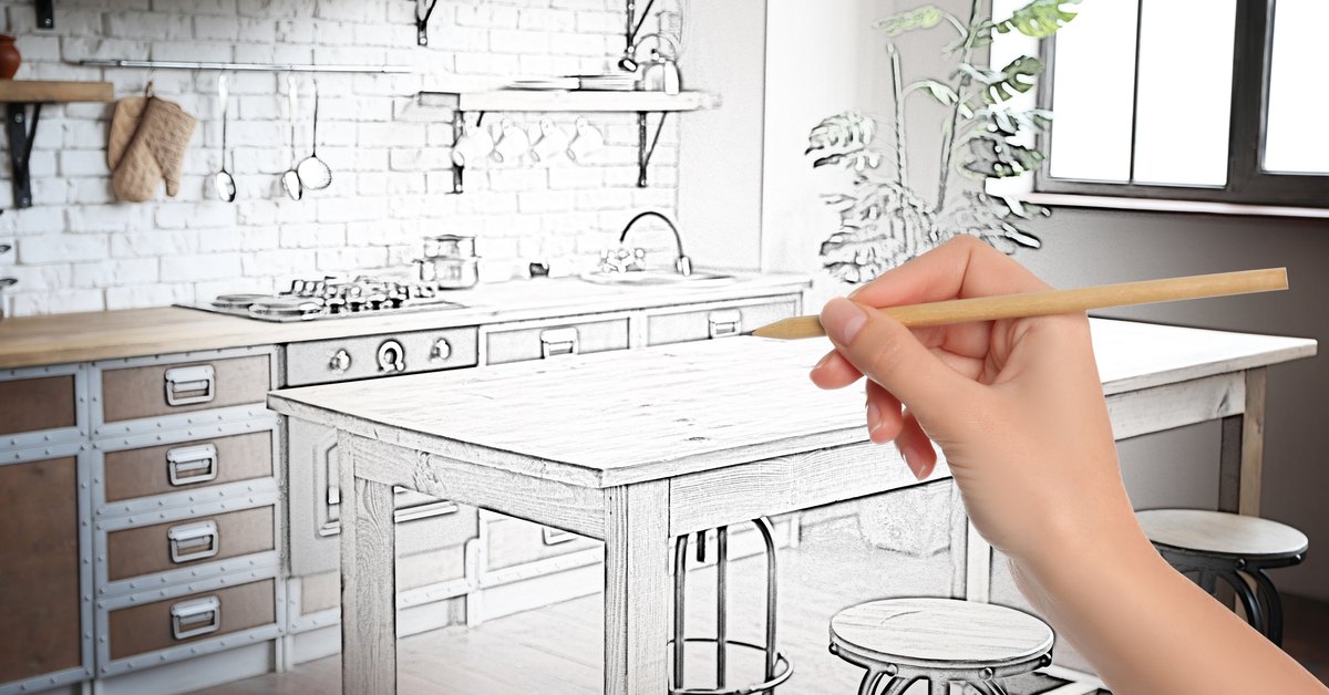 Drawing kitchen design