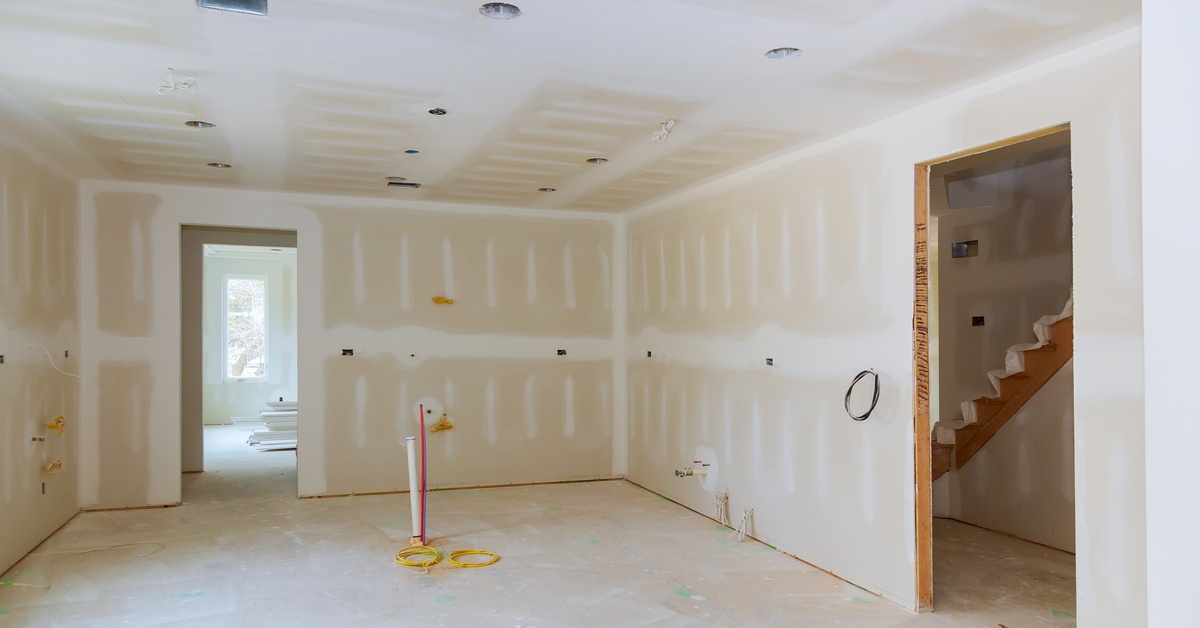 Drywall installation stage