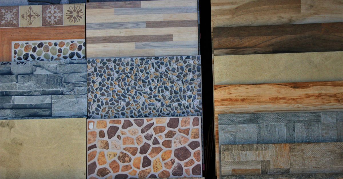 Samples of new construction materials