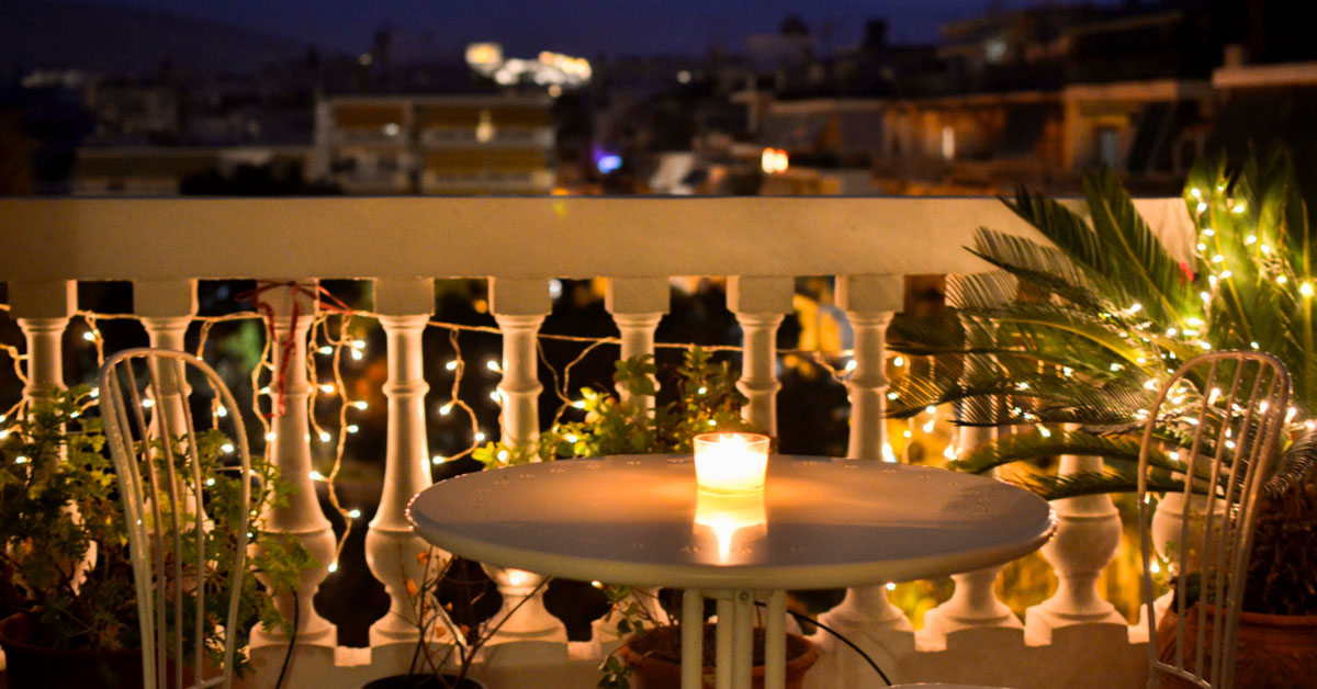 Romantic Place on the Balcony